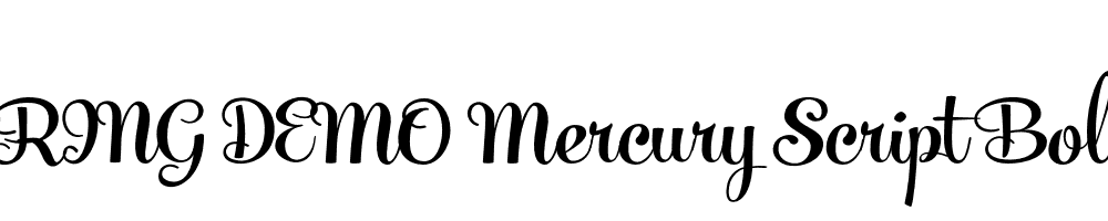  DEMO Mercury Script Bold Regular