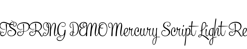  DEMO Mercury Script Light Regular