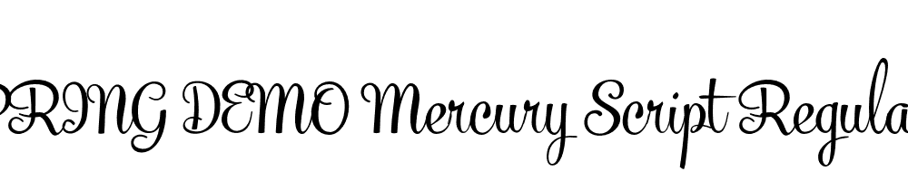  DEMO Mercury Script Regular Regular