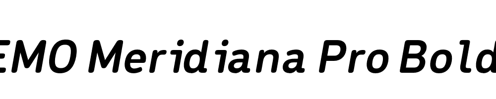 FSP DEMO Meridiana Pro Bold Italic