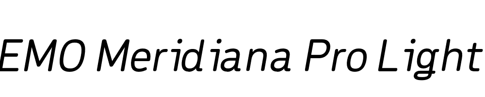 FSP DEMO Meridiana Pro Light Italic