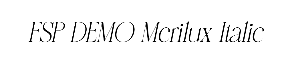 FSP DEMO Merilux Italic