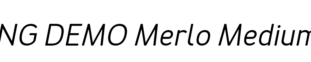  DEMO Merlo Medium Italic Italic