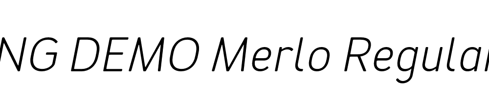  DEMO Merlo Regular Italic Italic