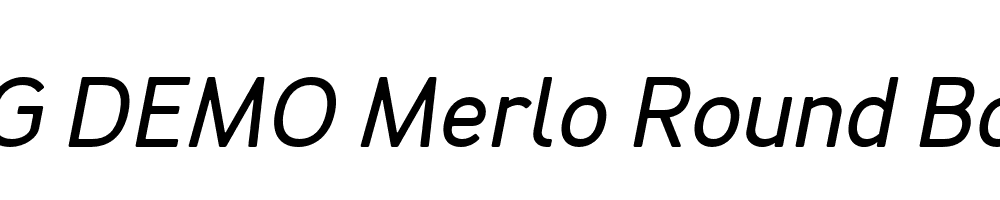  DEMO Merlo Round Bold Italic Italic