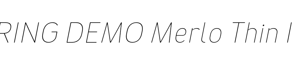  DEMO Merlo Thin Italic Italic