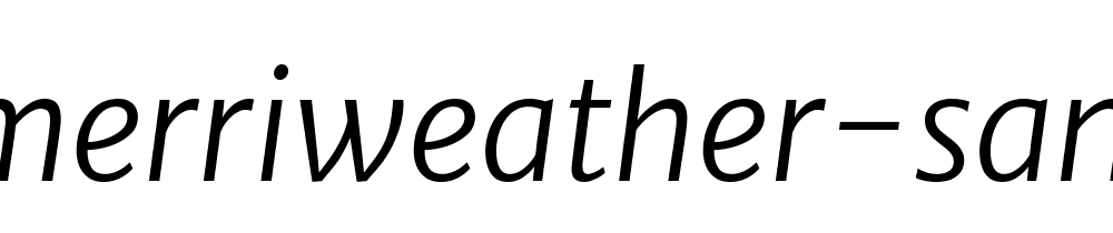 Merriweather Sans