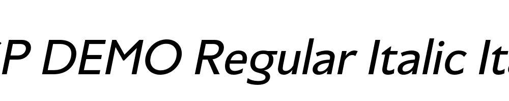 FSP DEMO Regular Italic Italic