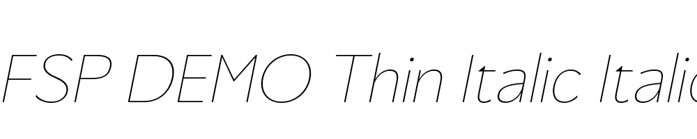 FSP DEMO Thin Italic Italic