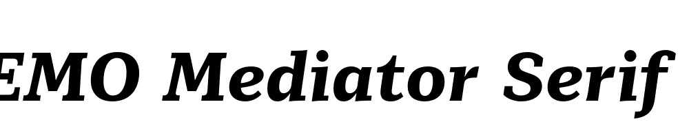  DEMO Mediator Serif Extra Bold Italic