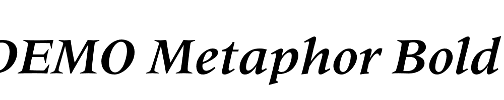 FSP DEMO Metaphor Bold Italic