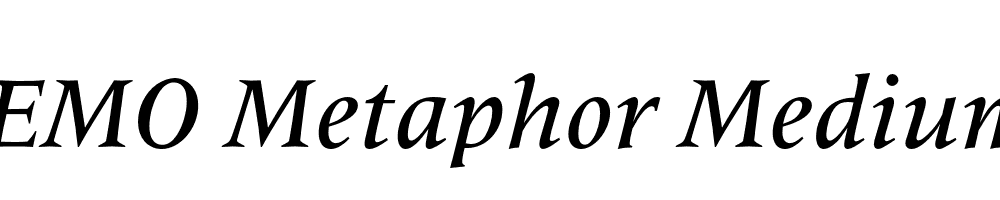 FSP DEMO Metaphor Medium Italic