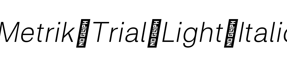 Metrik-Trial-Light-Italic