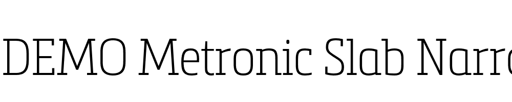  DEMO Metronic Slab Narrow Air Regular