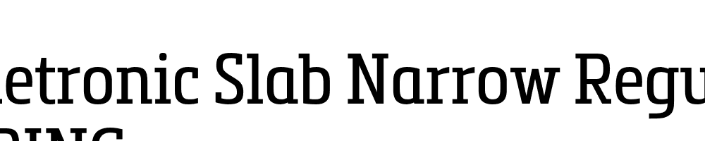  DEMO Metronic Slab Narrow Regular Regular