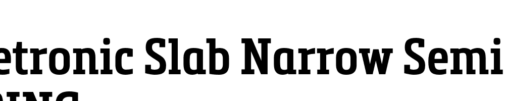  DEMO Metronic Slab Narrow SemiBold Regular