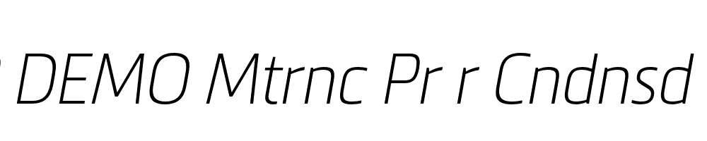 FSP DEMO Mtrnc Pr r Cndnsd Italic