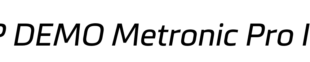 FSP DEMO Metronic Pro Italic