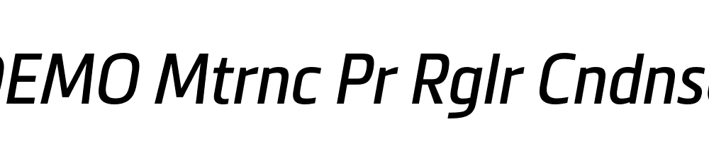 FSP DEMO Mtrnc Pr Rglr Cndnsd Italic