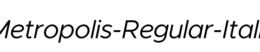 Metropolis-Regular-Italic