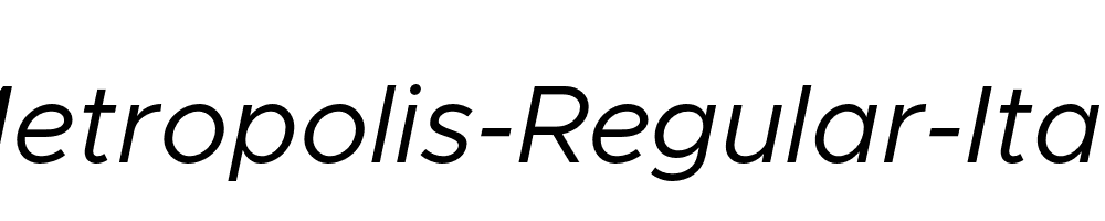 Metropolis-Regular-Italic