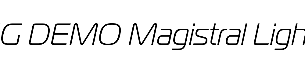  DEMO Magistral Light Italic Regular