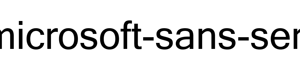 Microsoft Sans Serif