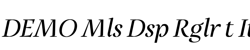 FSP DEMO Mls Dsp Rglr t Italic