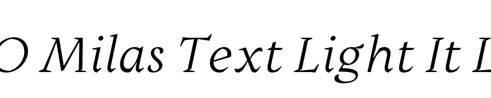 FSP DEMO Milas Text Light It Light Italic