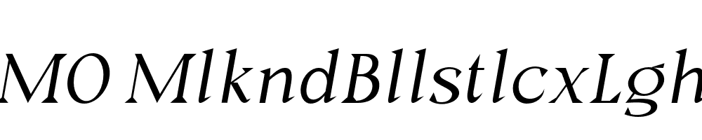 FSP DEMO MlkndBllstlcxLght Italic