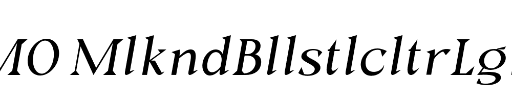 FSP DEMO MlkndBllstlcltrLght Italic