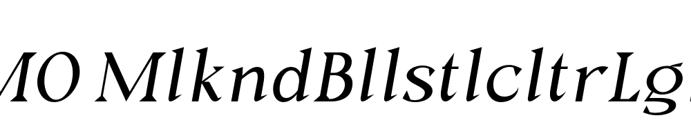 FSP DEMO MlkndBllstlcltrLght Italic