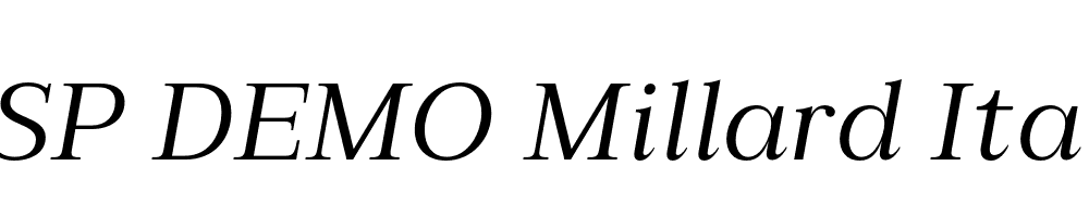 FSP DEMO Millard Italic