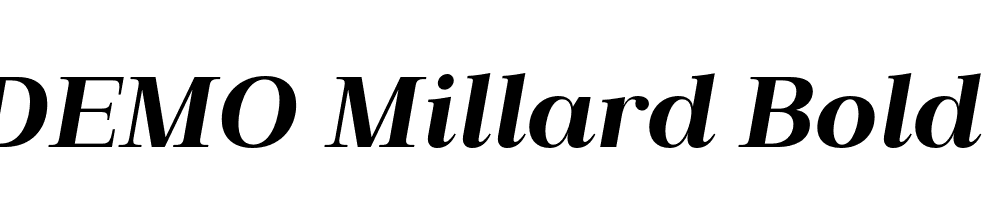 FSP DEMO Millard Bold Italic