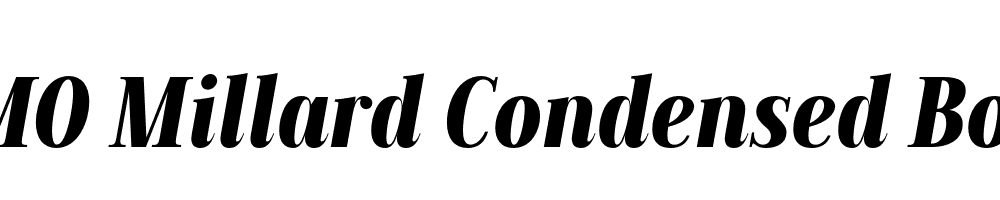 FSP DEMO Millard Condensed Bold Italic