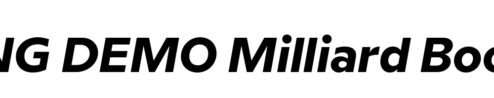  DEMO Milliard Book Bold Italic