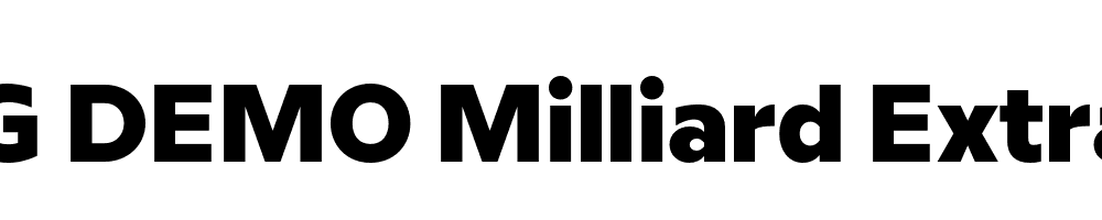  DEMO Milliard ExtraBold Regular