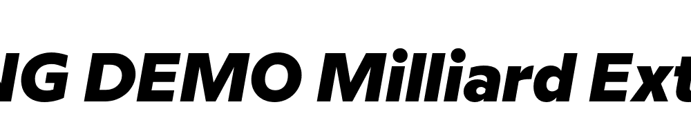  DEMO Milliard ExtraBold Italic