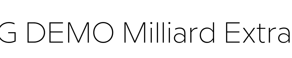  DEMO Milliard ExtraLight Regular