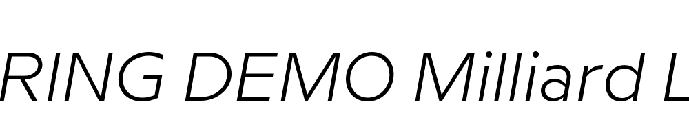  DEMO Milliard Light Italic