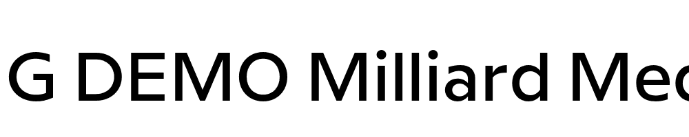  DEMO Milliard Medium Regular