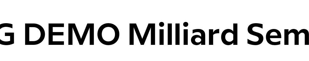  DEMO Milliard SemiBold Regular