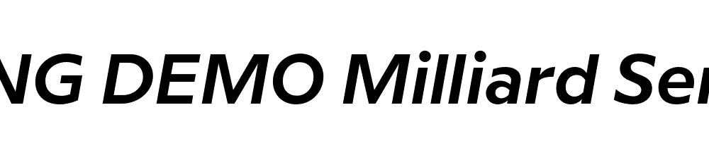  DEMO Milliard SemiBold Italic