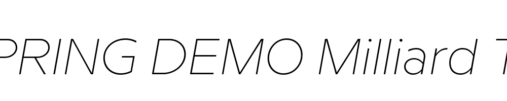  DEMO Milliard Thin Italic