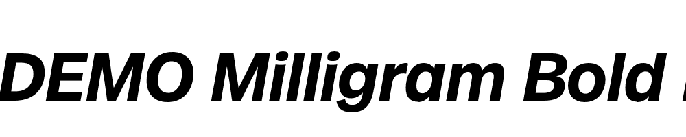 FSP DEMO Milligram Bold Italic