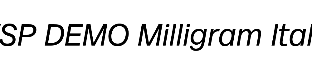 FSP DEMO Milligram Italic