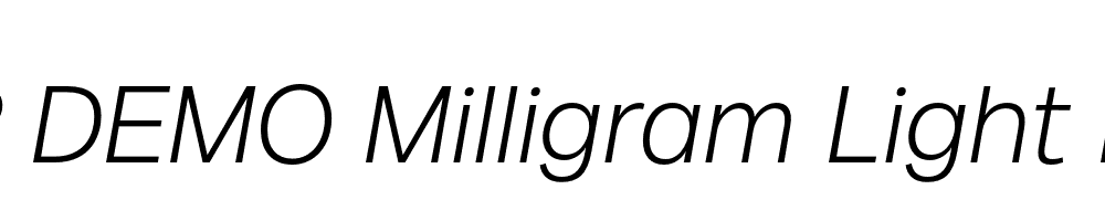 FSP DEMO Milligram Light Italic