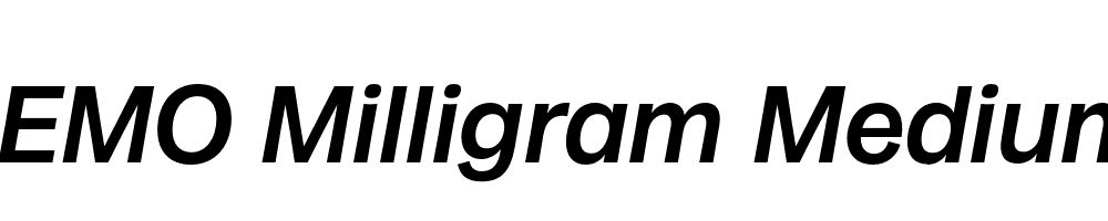 FSP DEMO Milligram Medium Italic