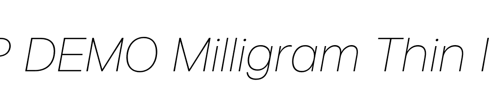 FSP DEMO Milligram Thin Italic