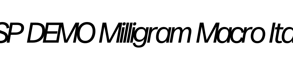 FSP DEMO Milligram Macro Italic